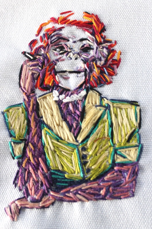 Smoking Monkey #2 - Embroidery by Tickle And Smash