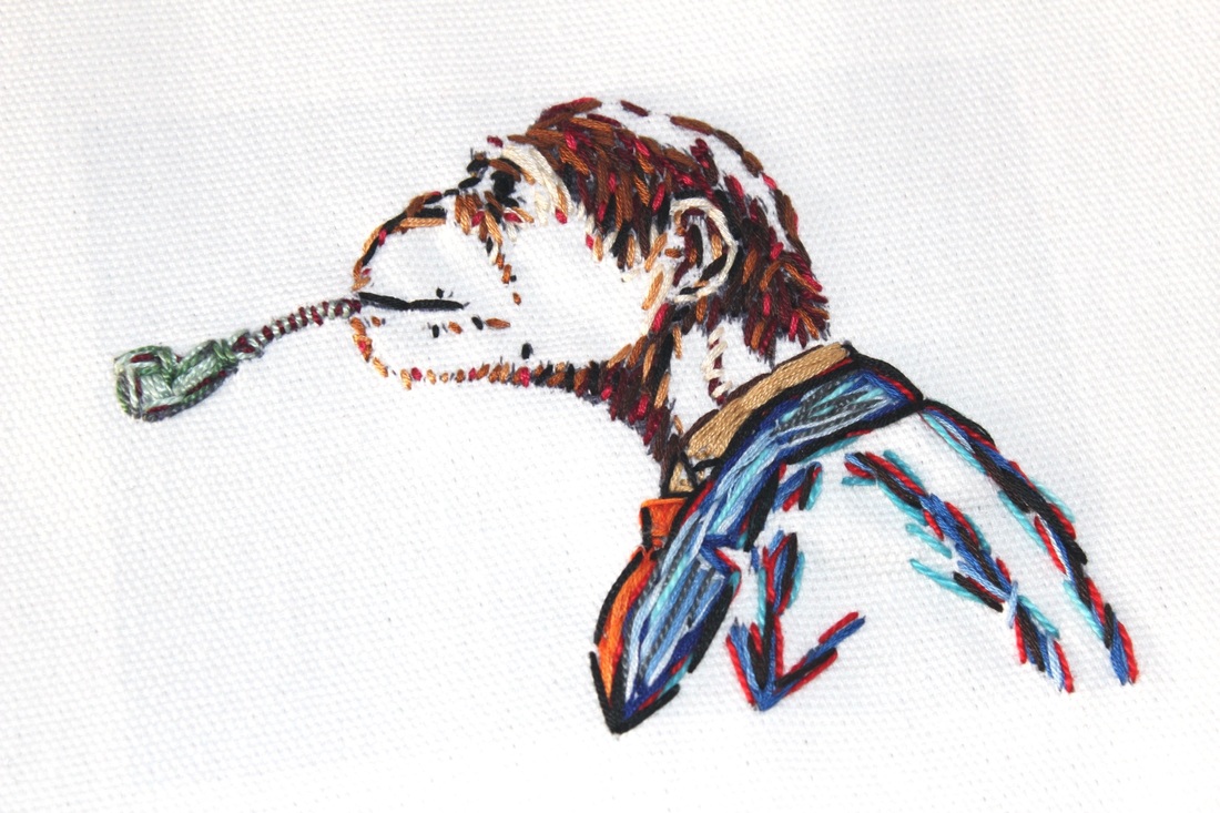 Smoking Monkey Embroidery by Tickle And Smash Dapper Gentleman Steampunk